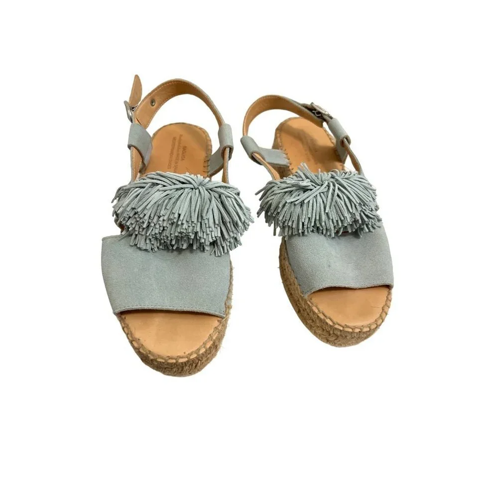 Naguisa Calau Fringe Espadrille Sandels  Anthropologie size 40